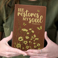 He Restores My Soul | Leather Cover Notebook