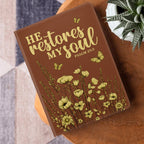 He Restores My Soul | Leather Cover Notebook