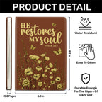 He Restores My Soul | Leather Cover Notebook