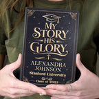 My Story His Glory | Personalized Leather Cover Notebook