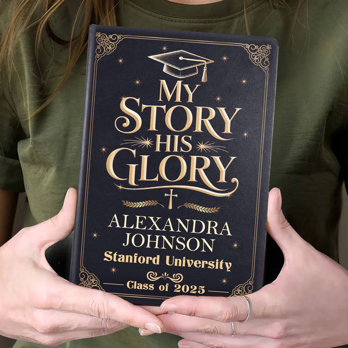 My Story His Glory | Personalized Leather Cover Notebook