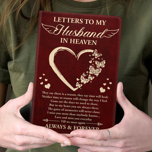 Letters In Heaven | Personalized Leather Cover Notebook