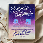 Mothers and Daughters Never Truly Apart | Personalized Leather Cover Notebook