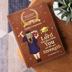 The Lord Will Give You Strength - Personalized Leather Cover Notebook