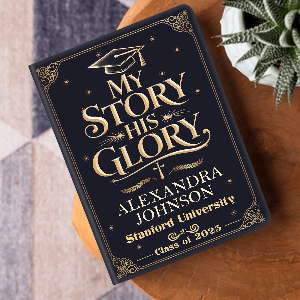 My Story His Glory | Personalized Leather Cover Notebook