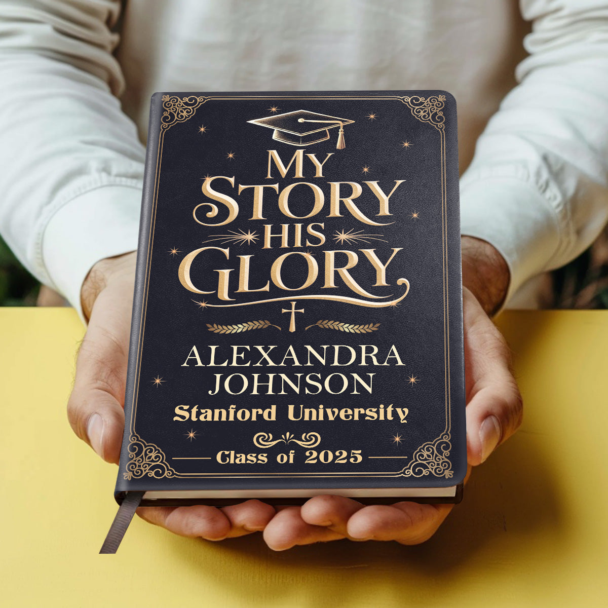 My Story His Glory | Personalized Leather Cover Notebook