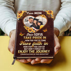 Don't Forget To Enjoy The Journey | Personalized Leather Cover Notebook