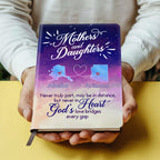 Mothers and Daughters Never Truly Apart | Personalized Leather Cover Notebook