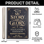 My Story His Glory | Personalized Leather Cover Notebook